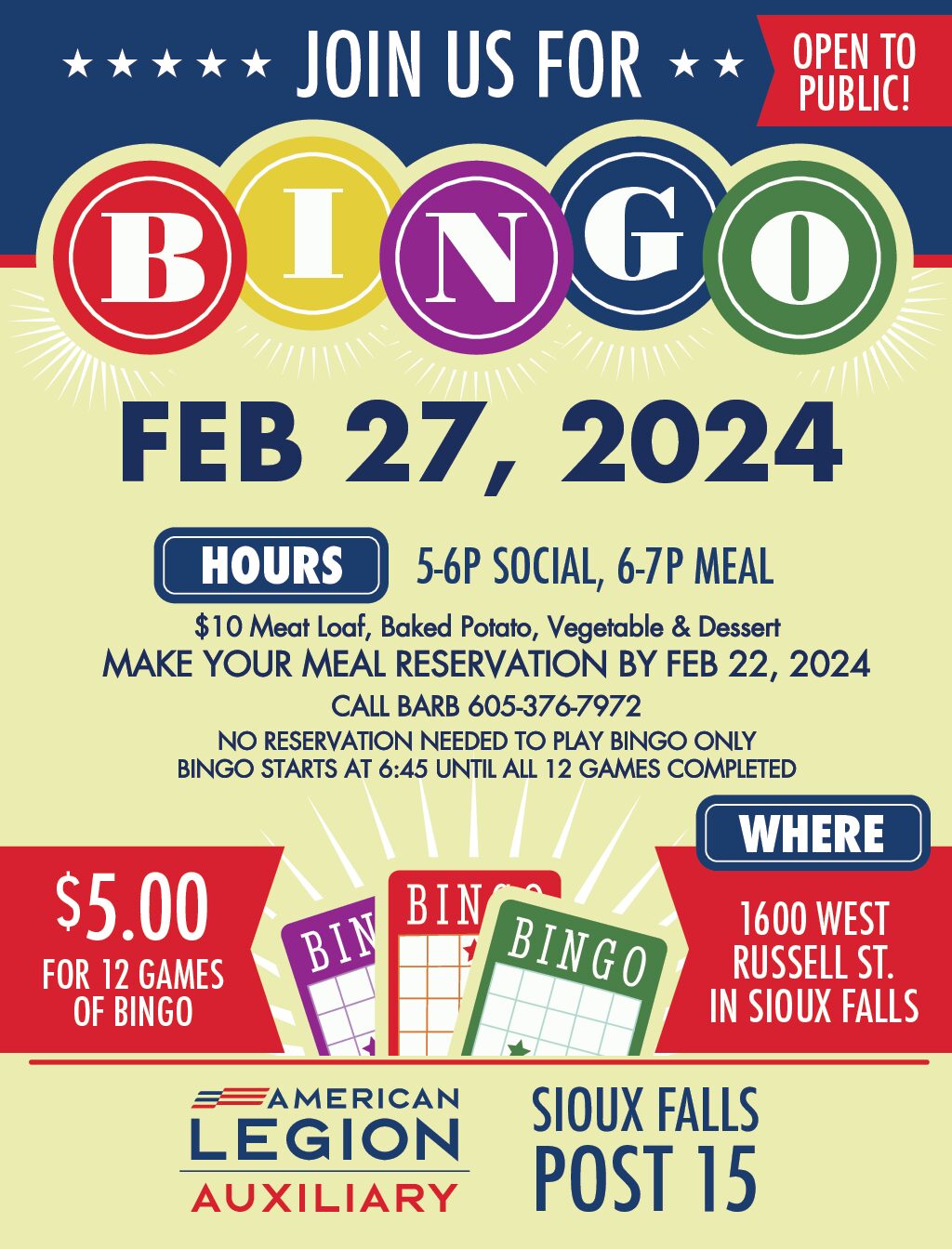 Bingo event poster